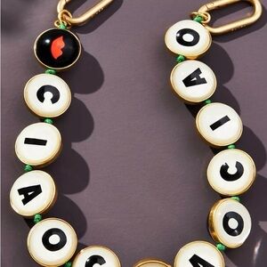 Clare V. Multi Ciao Collar and Bag Strap - Black Multi w/ Vintage Gold